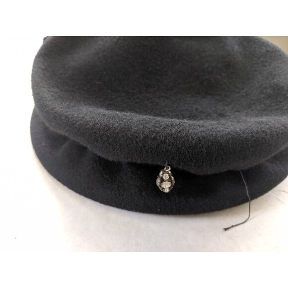 Vintage Black Wool Felt Hat 21 Fair Field Felts Neumann Endler - Picture 6 of 7